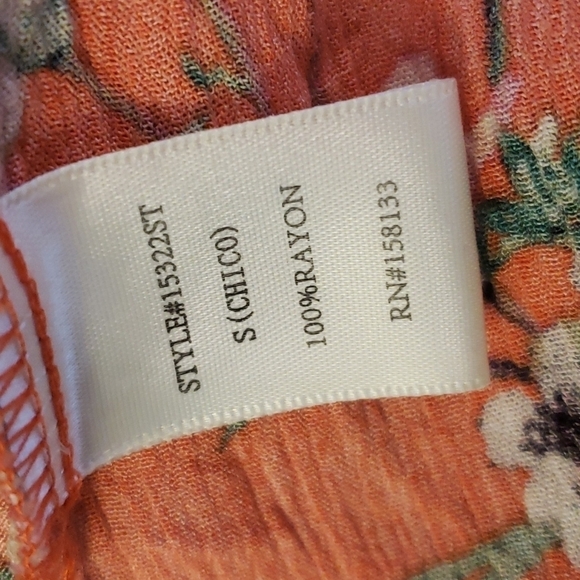 Stacatto small tank faux wrap coral with flowers - Picture 6 of 7